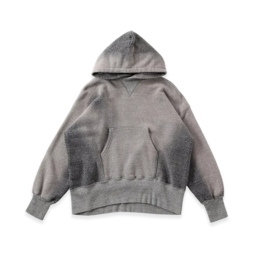 T.T Taiga Takahashi LOT.606 Hooded Shirt "Damaged Heather Gray"