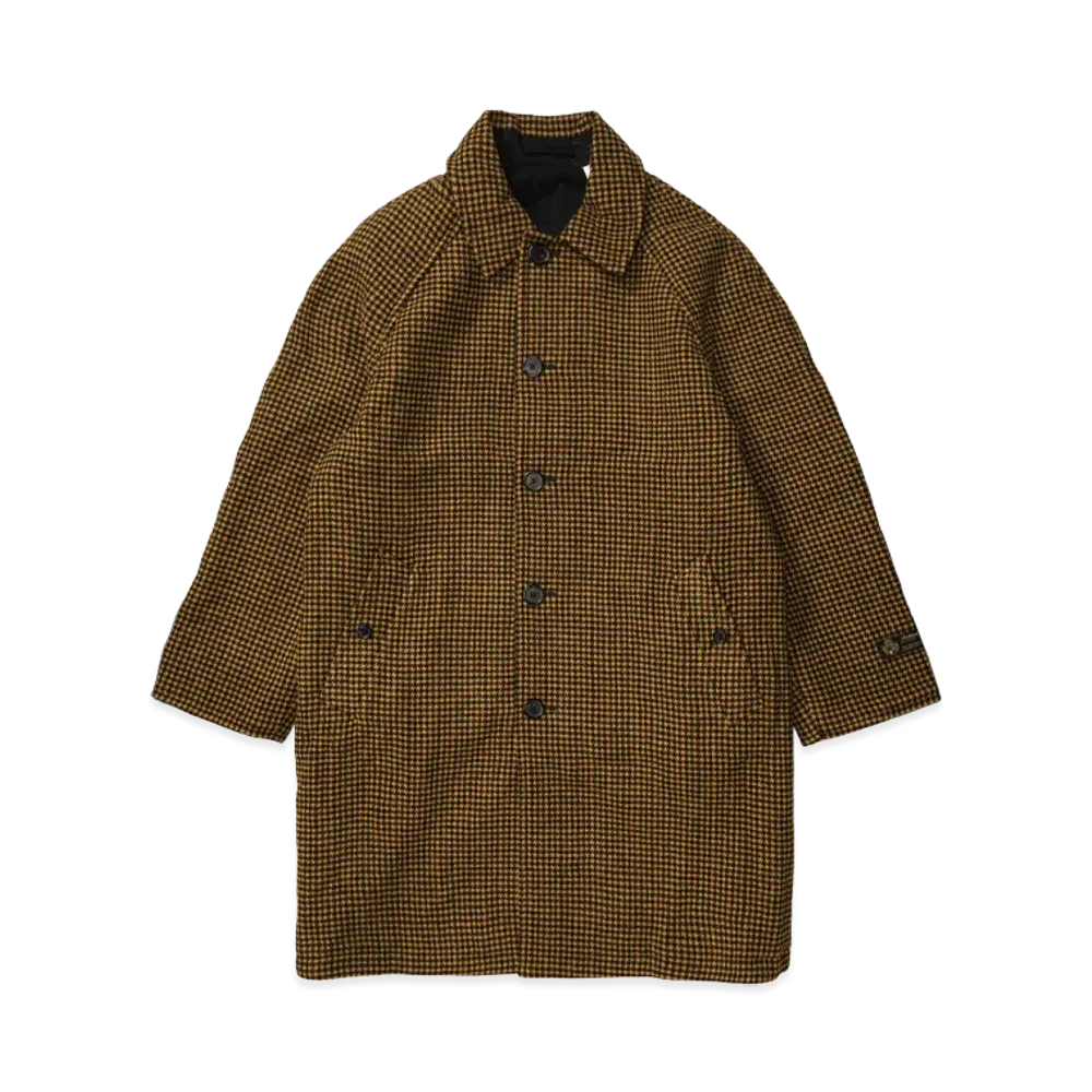 Supreme Reversible Houndstooth Overcoat "Black"