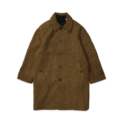 Supreme Reversible Houndstooth Overcoat "Black"