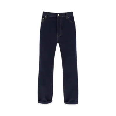 LOEWE Fisherman Turn-Up Jeans In Denim "Indigo"
