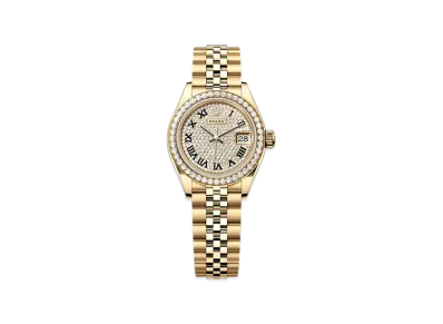 ROLEX Lady-Datejust 28mm Yellow Gold Diamond 279138RBR "Pave diamonds"