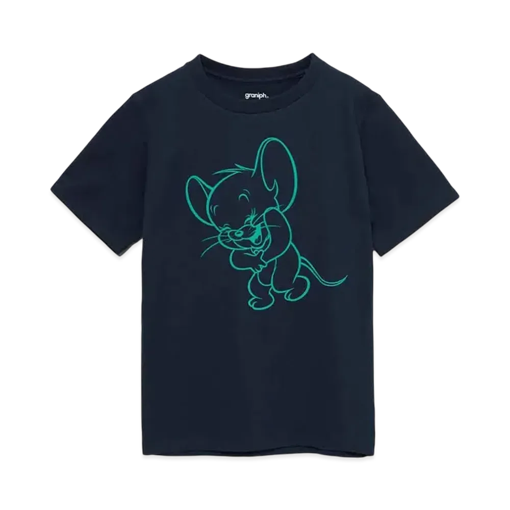 graniph x Tom and Jerry Laughing Jelly Kids T-Shirts "Navy"