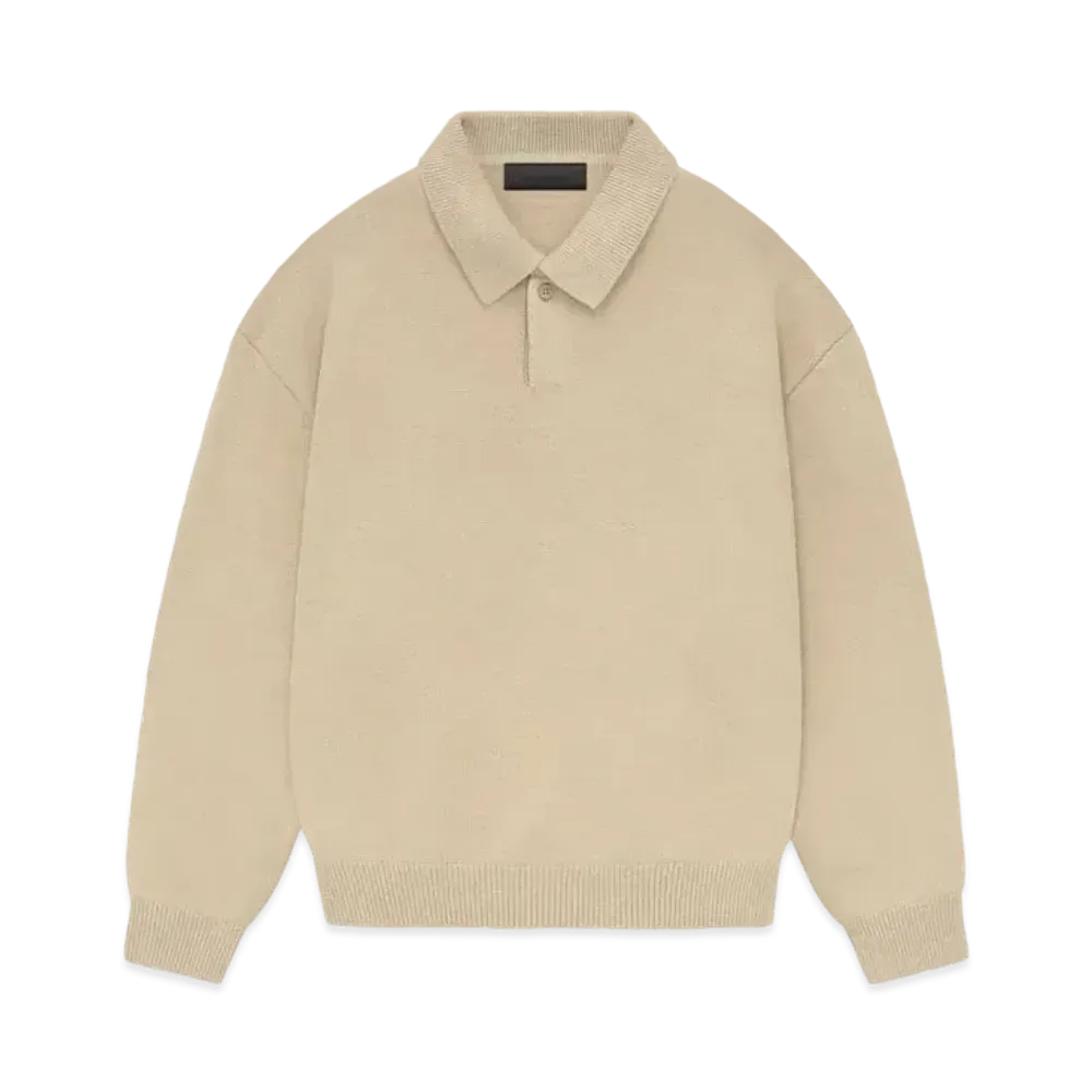 FEAR OF GOD ESSENTIALS Knit Polo "Gold Heather"