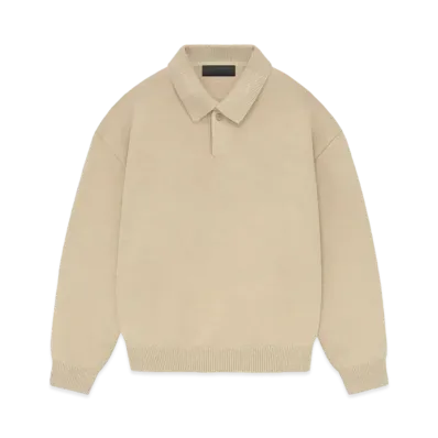 FEAR OF GOD ESSENTIALS Knit Polo "Gold Heather"