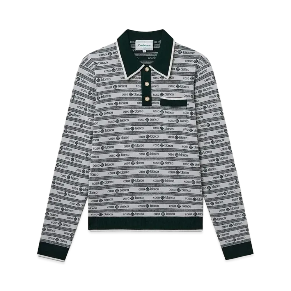 Casablanca Evergreen Logo Polo Shirt "Evergreen"