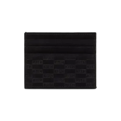 Kith Monogram Suede Card Holder "Black"