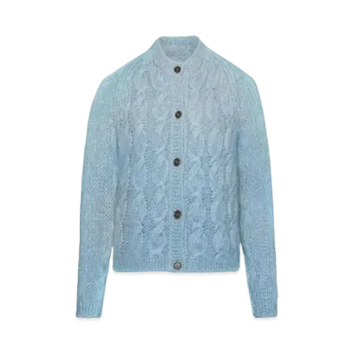 Maison Margiela Faded Mohair Cardigan "Baby Blue"
