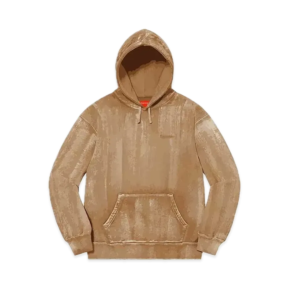 Supreme Brush Stroke Hooded Sweatshirt "Tan"