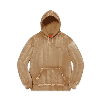 Supreme Brush Stroke Hooded Sweatshirt "Tan"