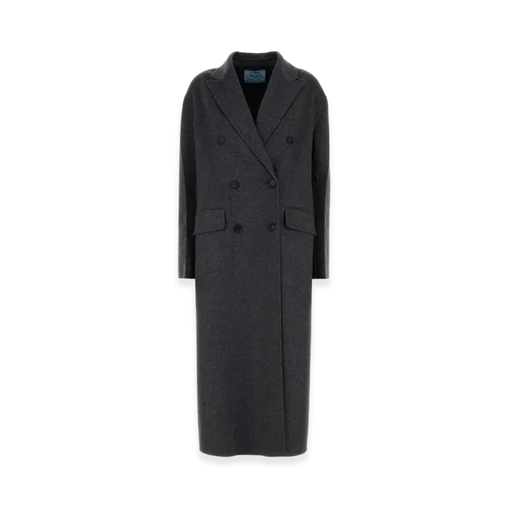 PRADA Women's Wool Blend Coat "Grey"