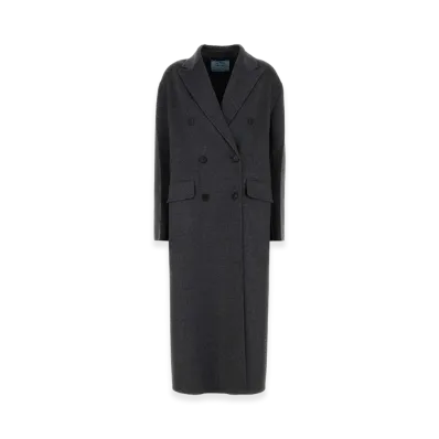 PRADA Women's Wool Blend Coat "Grey"