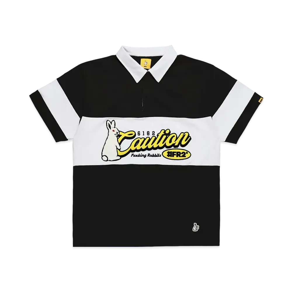 FR2 Caution Rabbit Classic Rugby Shirt "Black"