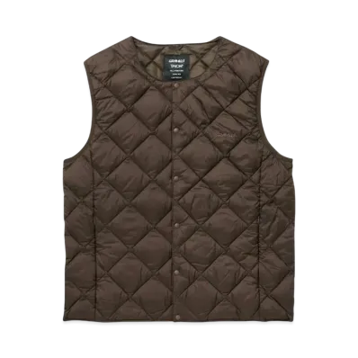GRAMICCI x TAION Inner Down Vest "Dark Brown"