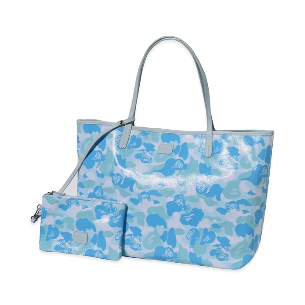 A BATHING APE Women's Baby Lisa ABC Camo Tote Bag "Sax"
