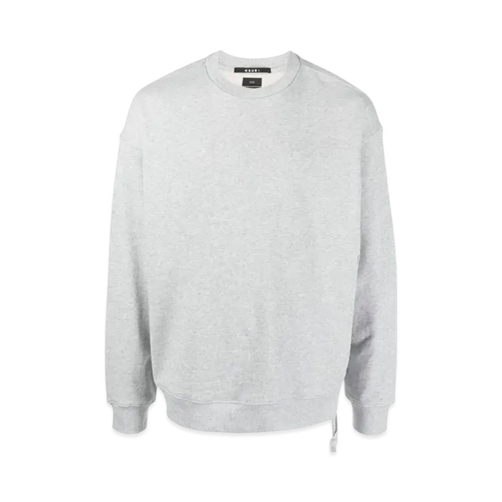 KSUBI Biggie Crew Fleece Sweat Shirt "Grey"