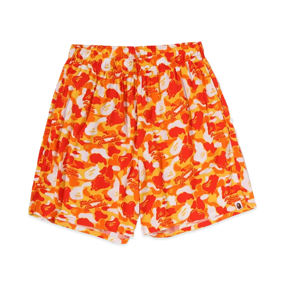 A BATHING APE x EMOTIONALLY UNAVAILABLE Shorts "Orange"