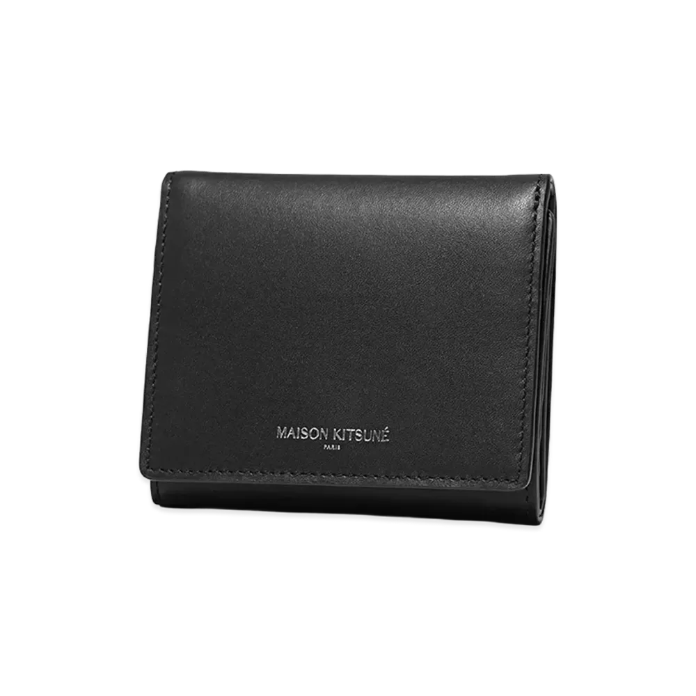 Maison Kitsune Trifold Wallet "Black"