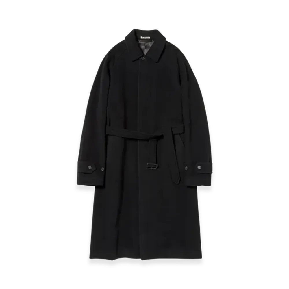 AURALEE Cashmere Wool Mosser Soutien Collar Coat "Black"