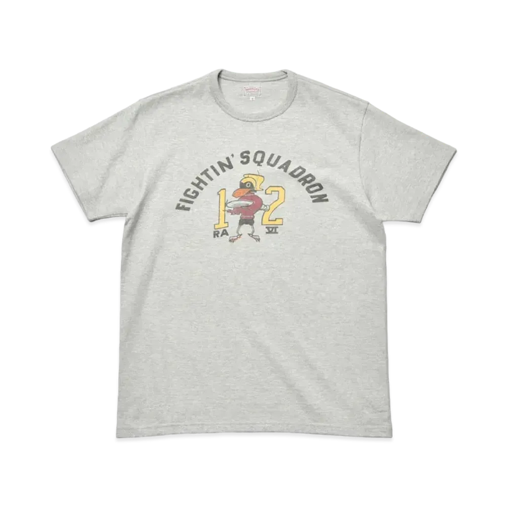 THE REAL McCOY'S American Athletic Tee / Fightin' Squadron "Snow Grey"