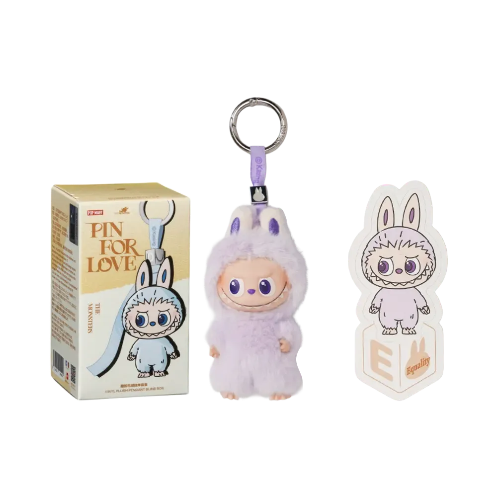 POP MART THE MONSTERS (LABUBU) Pin for Love Series-Vinyl Plush Pendant (A-M) E