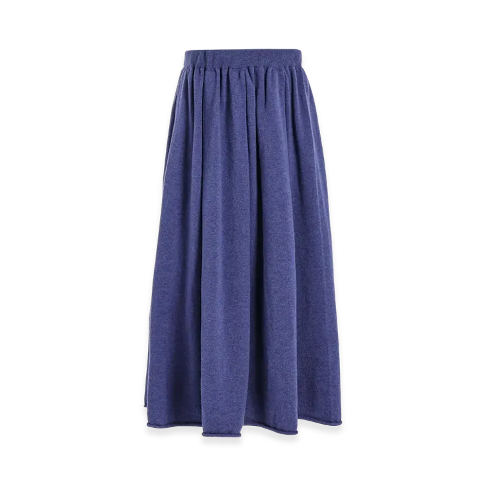 Y's Wool Knit Skirt "Blue"
