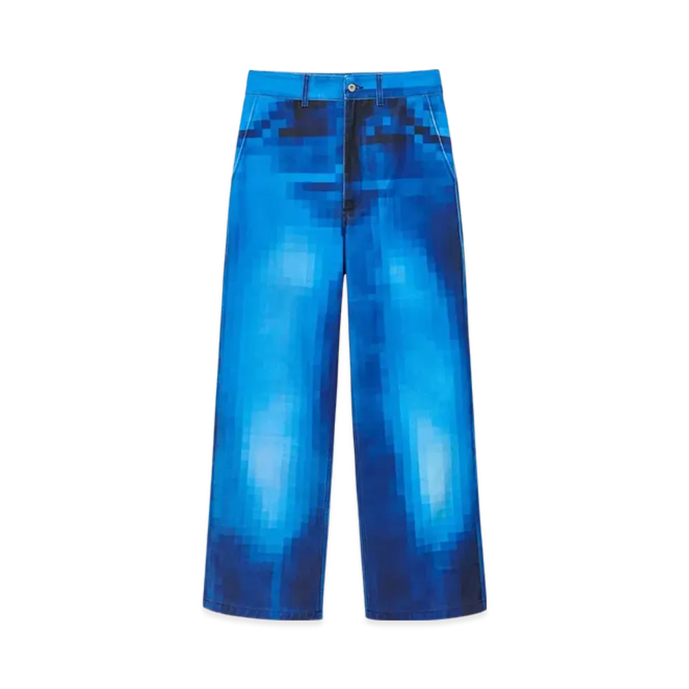 LOEWE Women's Pixellated Baggy Jeans Denim "Denim"