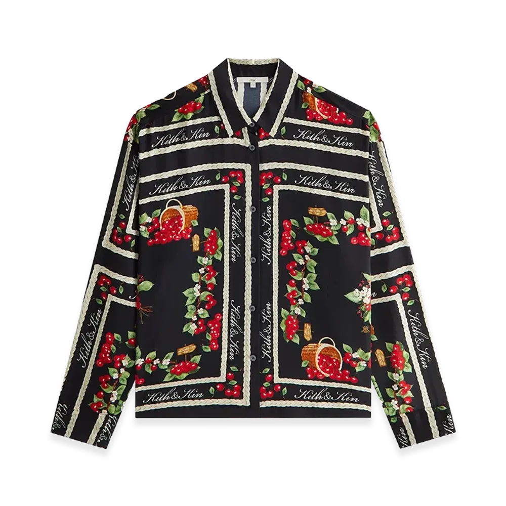 Kith Women's Siena Cherry Button Up Shirt "Black"