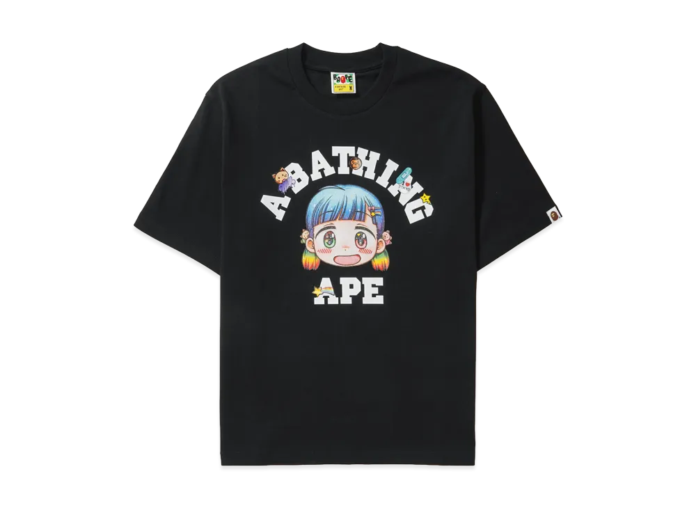 A BATHING APE College Relaxed Fit Tee "Black"