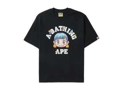 A BATHING APE College Relaxed Fit Tee "Black"