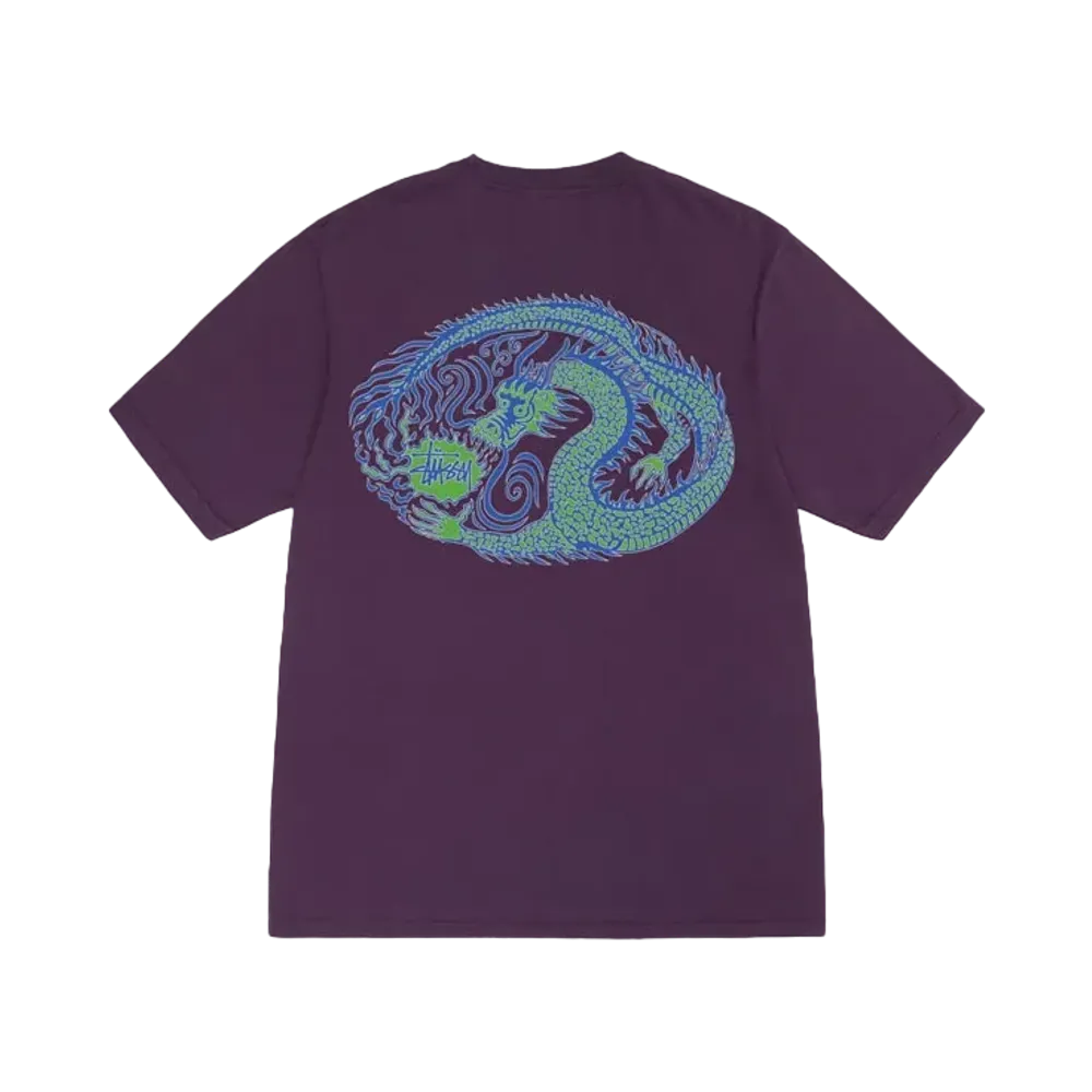Stussy Mosaic Dragon Tee Pigment Dyed "Purple"