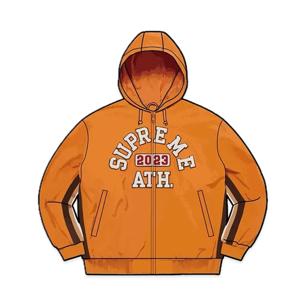 Supreme Applique Hooded Track Jacket "Orange"