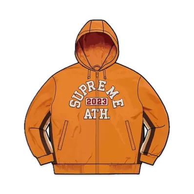 Supreme Applique Hooded Track Jacket "Orange"