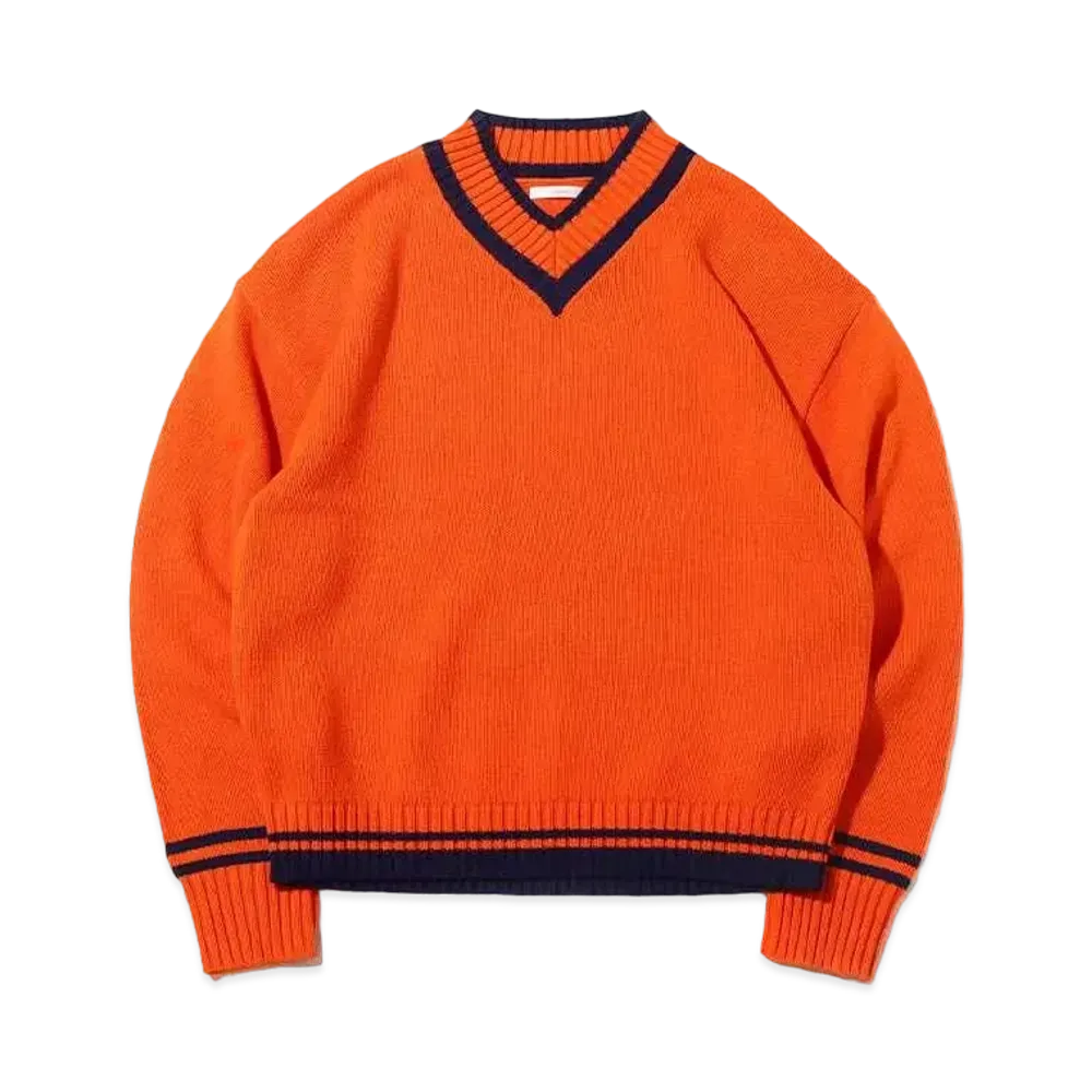 atmos pink Preppy Knit Tops "Orange"