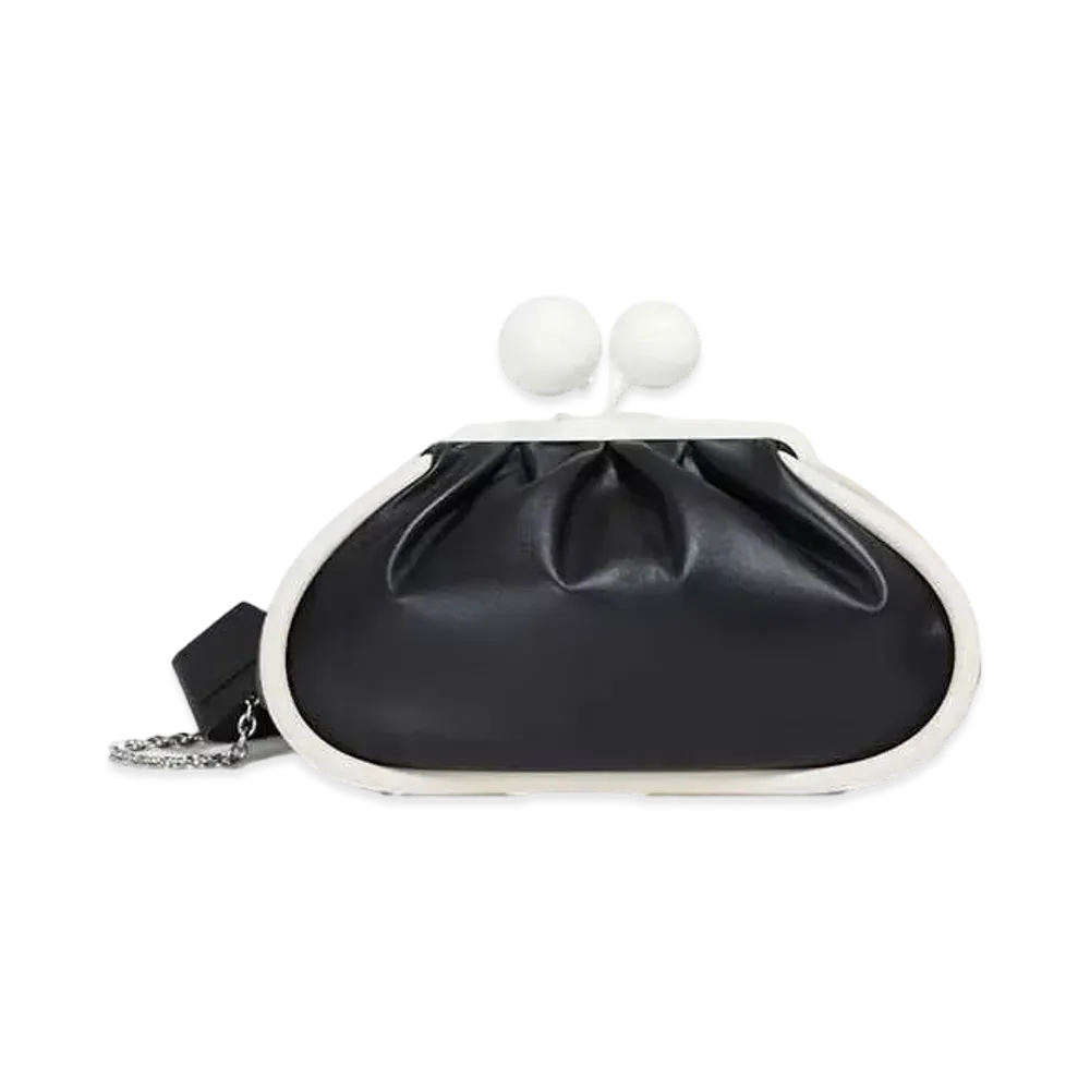 Max Mara Milva Medium Pastitino Bag In Lamb Leather "Black"