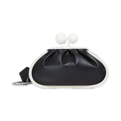 Max Mara Milva Medium Pastitino Bag In Lamb Leather "Black"