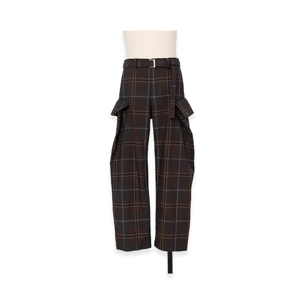 sacai Plaid Pants "Brown/Blue"