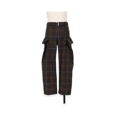 sacai Plaid Pants "Brown/Blue"
