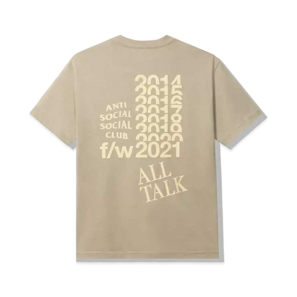 ANTI SOCIAL SOCIAL CLUB All Talk On A Blog Tee "Sand"