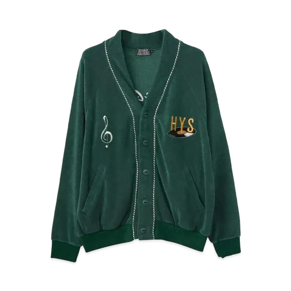 HYSTERIC GLAMOUR Break It Up Embroidery Cardigan "Green"