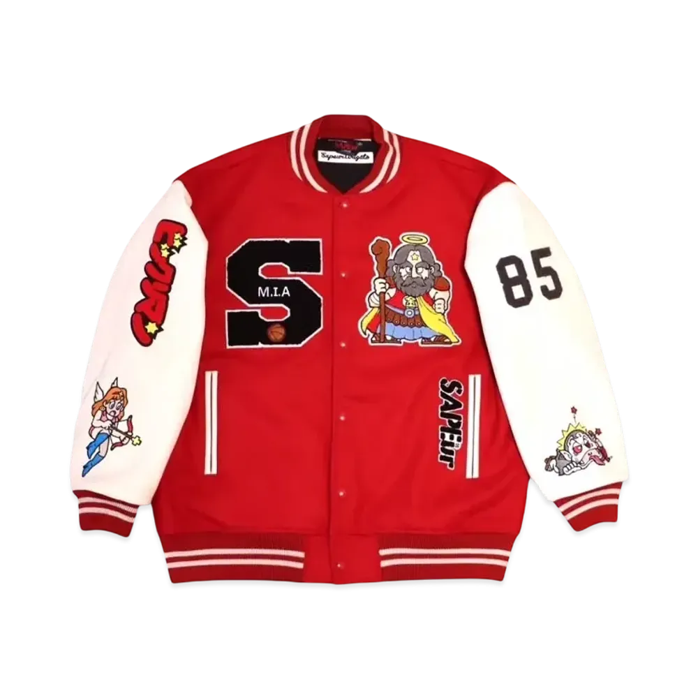SAPEur ビックリマンコラボ スタジャン SAPEur x Bikkuriman Varsity Jacket Head Rococo 