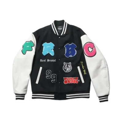 F.C.Real Bristol Sneakerwolf Team Varsity Jacket "Black"