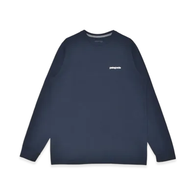 Patagonia Long-Sleeved P-6 Logo Responsibili T-Shirt "New Navy"