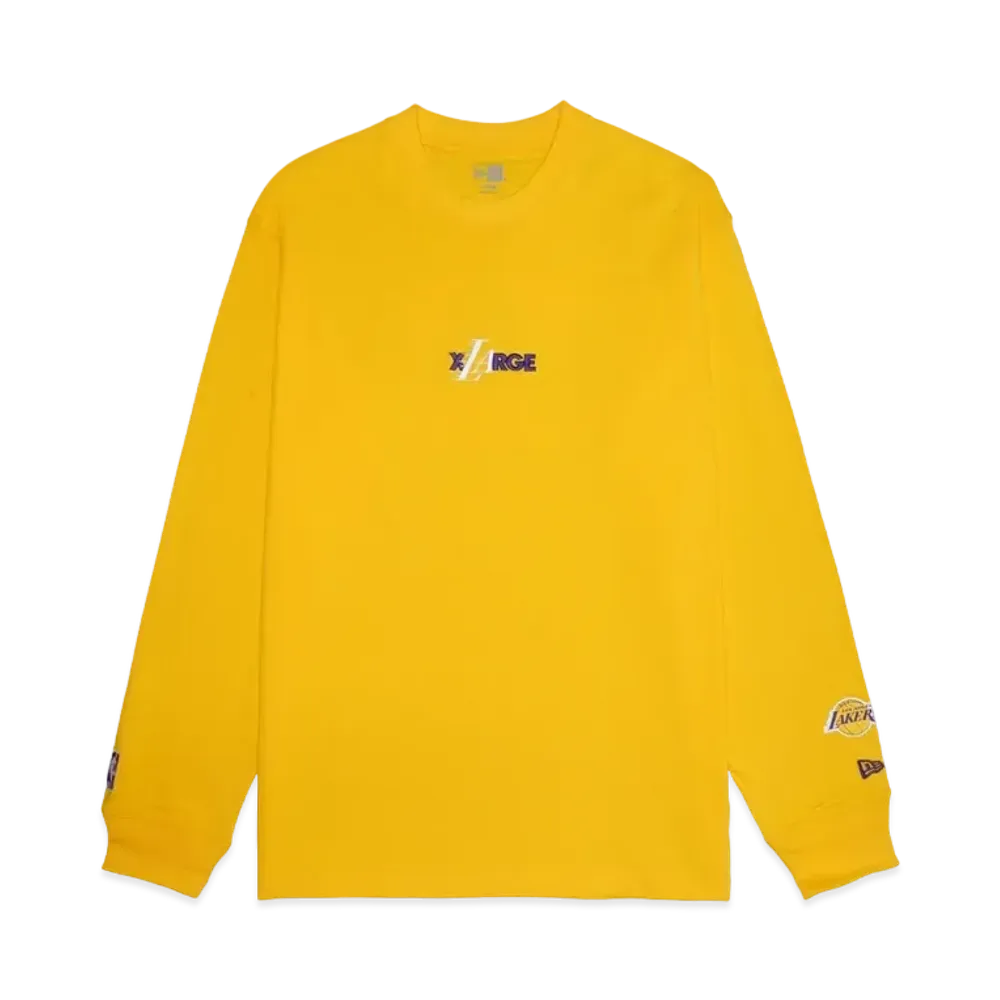 XLARGE x New Era x NBA LAKERS STANDARD LOGO LS TEE "Yellow"