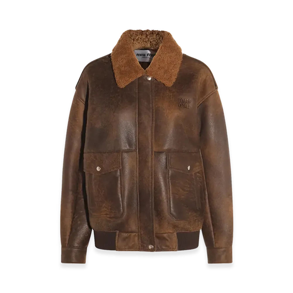 MIU MIU Women's Jackets "Brown"