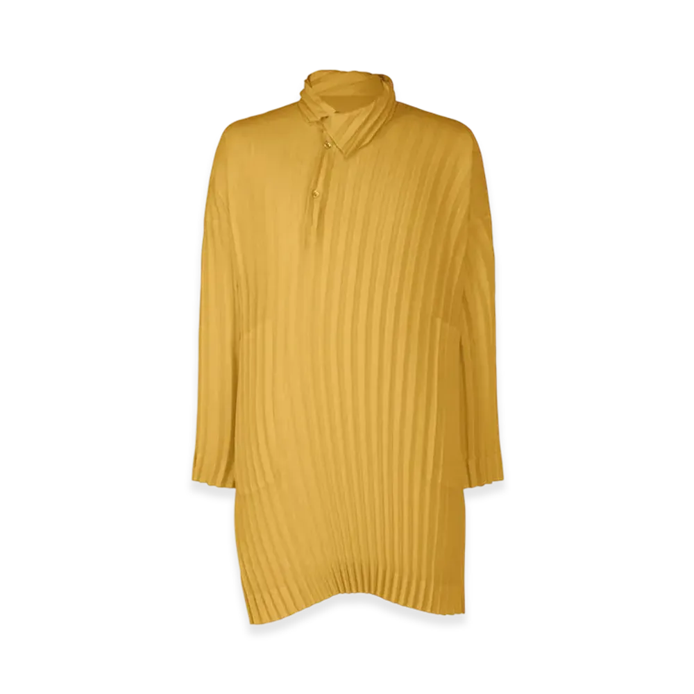 HOMME PLISSE ISSEY MIYAKE Windswept Shirt "Yellow Ocher"