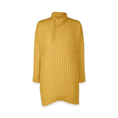 HOMME PLISSE ISSEY MIYAKE Windswept Shirt "Yellow Ocher"