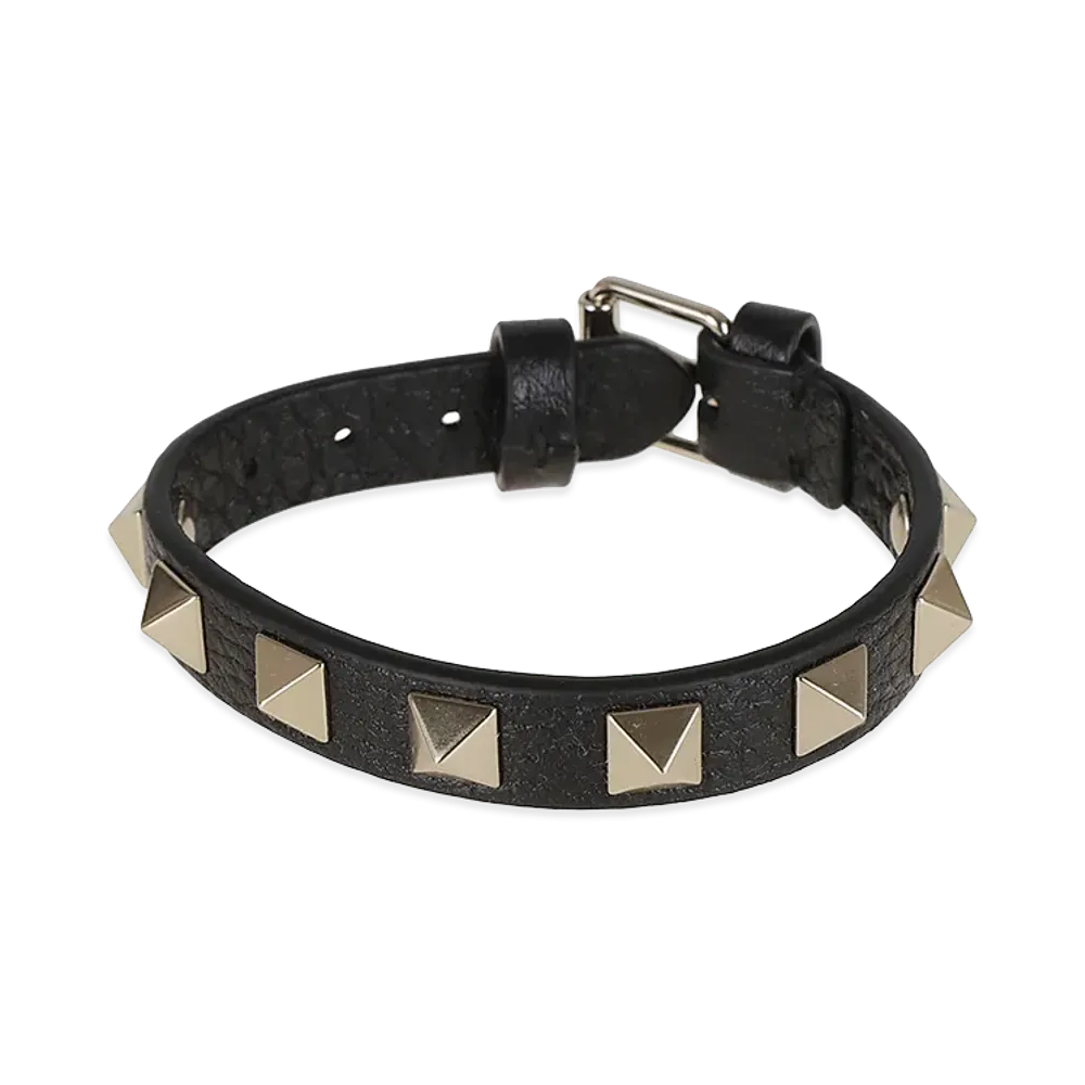 Valentino Women's Leather Bracelet "Black"