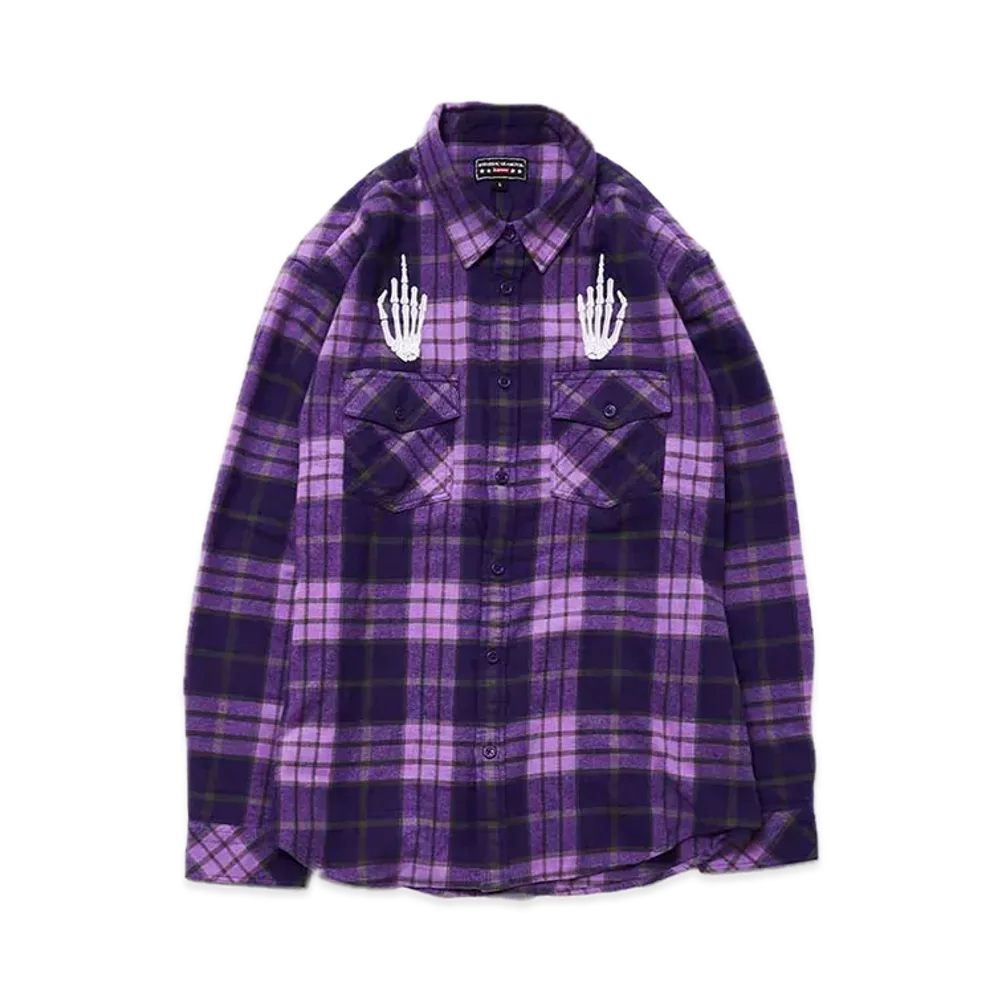 Supreme x HYSTERIC GLAMOUR Plaid Flannel Shirt "Purple"