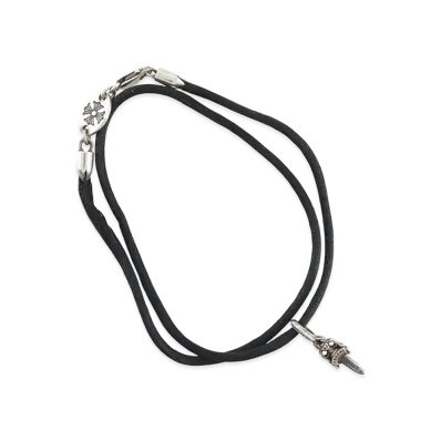 Chrome Hearts Stack Dagger Cotton Cord Bracelet "Black"