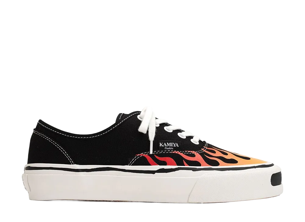 KAMIYA HERC Fire Pattern Vulcanized Sneaker "Black"